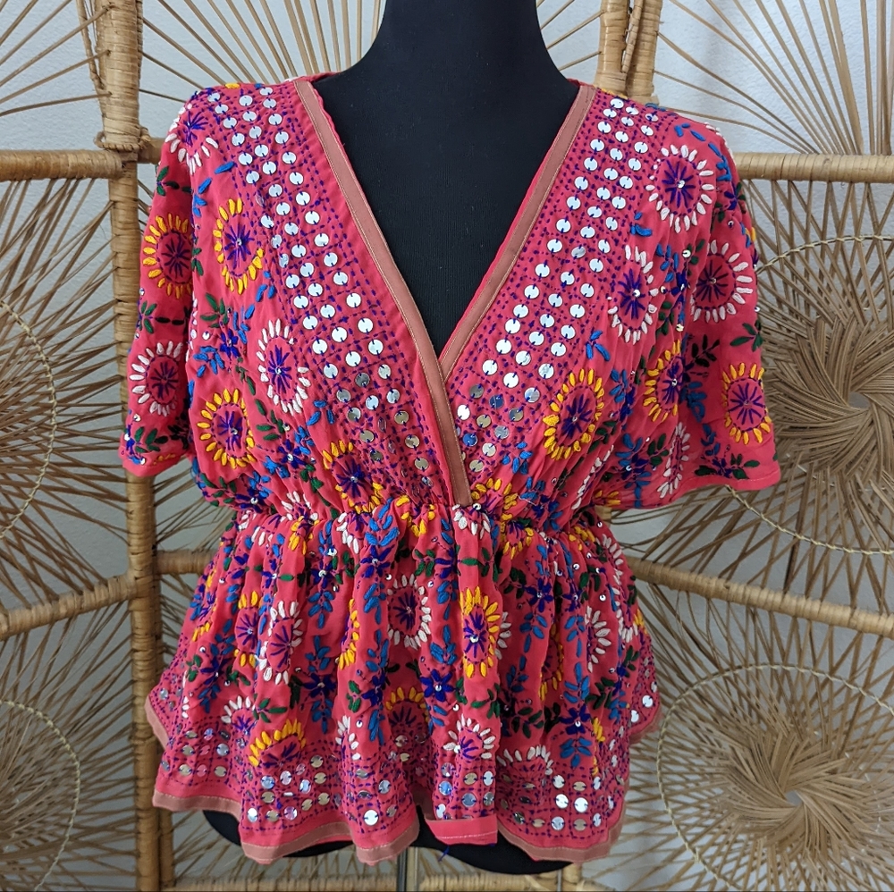 hand made embraced top size M